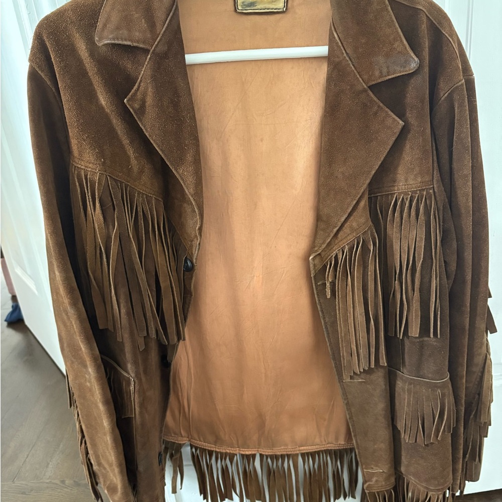 Brown Suede Fringe Jacket